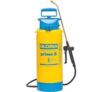 Gloria Prima 8 spiediena smidzinātājs dārzam, 8L, ar regulējamu misiņa sprauslu un atlikumu novadīšanu