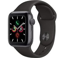 Apple Watch Series 5 40 mm (GPS) — Aluminiumgehäuse Space Grau Schwarz Sportarmband (Generalüberholt)