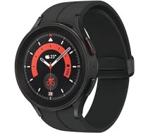 Samsung Galaxy Watch5 Pro, apaļš Bluetooth viedpulkstenis, Wear OS, āra fitnesa pulkstenis, fitnesa izsekotājs, 45 mm, titāna melns (vācu versija)
