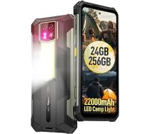 Ulefone Armor 24 22000 mAh āra viedtālrunis 4G 1000LM kempinga lampa, 24GB + 256GB 6,78 collu FHD+ 120Hz 64MP + 64MP Night Vision Android 13 5G WIFI/NFC/GPS/IP69 mobilais tālrunis bez Outdoor Contract vai IP69