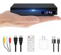 DVD atskaņotājs televizoram, mini DVD atskaņotājs, pārnēsājams DVD CD atskaņotājs ar HiFi skaļruņiem, mobilā uzlāde, izmantojot mikro USB kabeli, USB ieeja, 3,5 mm Aux ligzda, ieskaitot austiņas, HDMI AV kabelis