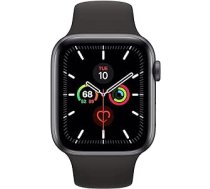 Apple Watch Series 5 40 mm (GPS + Cellular) — Aluminiumgehäuse Space Grau Schwarz Sportarmband (Generalüberholt)