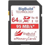 BigBuild Technology 64GB UHS-I U3 95MB/s atmiņas karte Panasonic Lumix DMC TZ57, TZ57EB-K, TZ57EF, TZ57EG, TZ57EP K, TZ58, TZ70, TZ70EB-K, TZ71, TZ71EB K kamerai ANEB07NZFYMSTT