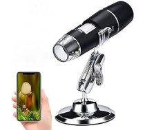 WiFi mikroskops, XVZ 50X līdz 1000x digitālā mikroskopa palielinātājs Mini kabatas rokas mikroskopa kamera ar gaismu saderīga ar iPhone Android, iPad ANEB08GFPSSLPT