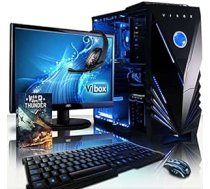 VIBOX Sharp Shooter Pack 7S spēļu centrālais bloks 21,5 Zoll (54,61 cm) Neon Blau (AMD Athlon 64 FX, 8 GB RAM, 1 TB, Nvidia GeForce GTX 750)