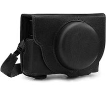 MegaGear MG1729 Ever Ready īstas ādas kameras futrālis ar siksnu, kas ir savietojams ar Sony Cyber-Shot DSC-RX100 VII Black ANEB07XP517QGT