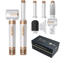 Tanshine 7 in 1 Hair Auto Warp Hairstyler, TANSHINE apaļas sukas matu žāvētājs karstā gaisa birstes tilpuma matu žāvētājs birstes siltā gaisa suku komplekts, matu lokšķēres rotējošs automātiskais matu žāvētājs loku taisnotājs, karst