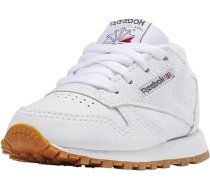 Reebok Boys klasiskās ādas kedas, baltas/gumijas, 4 M ASV maziem bērniem