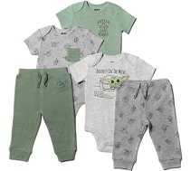 STAR WARS Mandalorian The Child Baby Jogger 5 daļīgs bodija komplekts zaļš/pelēks