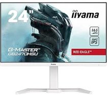 iiyama G-Master Red Eagle GB2470HSU-W5 60,5 cm 23,8 collu Fast-IPS LED spēļu monitors FullHD HDMI DisplayPort USB 2.0 0.8ms 165Hz FreeSync Premium Augstuma regulēšanas šarnīrs Balts ANEB0CH2ZV752T