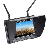 Flysight Black Pearl daudzveidības monitors RC801 FPV monitors ar DVR HDMI 5,8 GHz 40 CH 7 collu FPV ekrāna uztvērējs, iebūvēts akumulators ar saulessarga pārsegu RC sacīkšu drona DJI fantoma lidmašīnai (SMA ANT) ANEB07GBNQSJRT