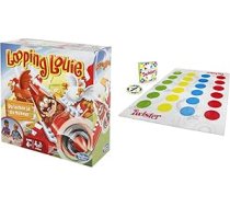 Hasbro 15692398 Looping Louie bērnu spēle, jautra 3D spēle, ballīšu spēle bērnu dzimšanas dienām un pieaugušajiem, 2–4 spēlētāji, no 4 gadiem un Hasbro Gaming Twister spēle