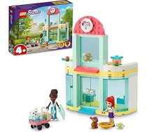 LEGO Friends Pet Clinic 41695 celtniecības komplekts; ar 2 mini lellēm, tostarp Mia, Plus kaķa un truša rotaļlietām; Radoša dzimšanas dienas dāvana bērniem no 4 gadu vecuma (111 gab.)