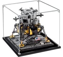 APRILA akrila displeja futrālis Lego 10266 veidotāju ekspertam NASA Apollo 11 Lunar Module putekļu necaurlaidīgs displeja futrālis Caurspīdīgs displeja futrāļa uzglabāšanas kaste modeļiem kolekcionējamiem priekšmetiem, 25 x 25 x 25 cm (displ