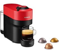 Nespresso Krups XN9205 Vertuo Pop kafijas kapsulu automāts | Tilpums: 560 ml | Automātiska kapsulu noteikšana | Viena pieskāriena sistēma | 4 krūzīšu izmēri | Saīsināts sildīšanas laiks | Ilgtspējīgs | Pikanti Sarkana ANEB0B8HY28B3T