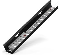 iVengo® XL kabeļu kanāla rakstāmgalds, TÜV pārbaudīts [2 x 50 cm] ideālam kabeļu pārvaldības galdam - ietilpīgs kabeļu vadības galds [komplektā no 2] - Robusts un vieds kabeļu paliktņu galds - melns