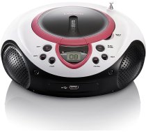 Lenco SCD-38 CD Boombox ar MP3/USB atskaņošanu un FM radio - rozā