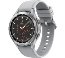 Samsung Galaxy Watch4 Classic, apaļš Bluetooth viedpulkstenis, Wear OS, rotējošs rāmis, fitnesa pulkstenis, fitnesa izsekotājs, 46 mm, sudrabs (ES versija) ANE55B09L1KKZDWT