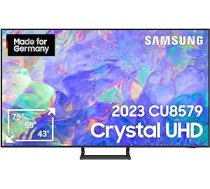 Samsung Crystal CU8579 televizors, 65 collas, dinamiska kristāla krāsa, AirSlim dizains, kristāla procesors 4K, viedais televizors, GU65CU8579UXZG, vācu modelis [2023] ANEB0CJFRKHN5T