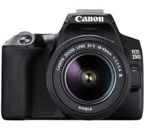 Canon EOS 250D digitālā kamera - ar EF-S 18-55mm 3,5-5,6 IS STM objektīvu (24, 1 megapikseļi, 7, 7 cm (3 collas) maināma leņķa displejs, APS-C sensors, 4K, Full-HD, DIGIC 8, WLAN, Bluetooth), melns