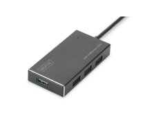 Centrmezgls/centrmezgls 4 portu USB 3.0 superspeed, aktīvs, alumīnija