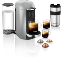 Krups YY2778FD Nespresso Vertuo kapsulu automāts espresso vai kafijas pagatavošanai, 40–410 ml, titāna sudrabs ANEB084R477HTT