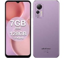 Ulefone Note 14 Handy Ohne Vertrag Günstig, 4G viedtālrunis 7GB RAM 128GB Erweiterbar 4500mAh un 8MP kamera 6,52 Zoll 3 slots Android 12/Face ID/GPS/WiFi/FM/Große Vi Schrift Dual