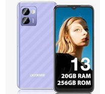 DOOGEE N50 Pro Android 13 viedtālrunis [2023], 20 GB + 256 GB 1 TB TF, 50 MP AI kamera, 4200 mAh lēts tālrunis, 6,52 collu HD+, pirkstu nospiedums, ekonomisks viedtālruņa sejas ID/OTG/GPS mobilais tālrunis