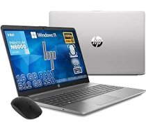 HP 250 G9 piezīmjdators 2024 īpaši kluss RAM 16 GB SSD 512 GB Full HD displejs 15,6 collu Intel N6000 4 kodolu 3,3 GHz aizmugurgaismojuma tastatūra Touch ID Win 11 Pro Libre Office Instant