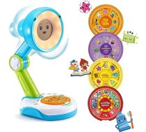 VTech Funny Sunny - Interaktīvās lampas draudzene - Vada pa dienu, stāsta stāstus, spēlē spēles, animē kustību - ar pulksteni un modinātāja funkciju - bērniem vecumā no 3 līdz 8 gadiem