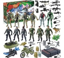 Joyin 2022 Adventes kalendārs bērniem Ziemassvētku 24 dienu atpakaļskaitīšanas kalendāra rotaļlieta bērniem ar militāro armiju