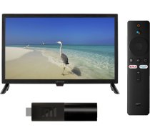 nvox digitālais HDTV LED 24 collu televizors ar dvbt/t2 hevc/h.265 uztvērēju 12/24/230v + xiaomi mi stick smart 24C510FHB2 DVBT2 23.6CALI FULL HD + XIAOMI MI TV STICK FULL HD 1