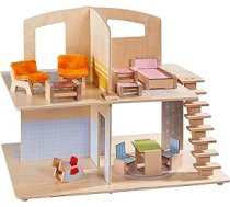 HABA 305638 Little Friends Dollhouse City Villa, Aksesuāri leļļu locīšanai no 3 gadiem, 59,2 x 47,8 x 11 cm