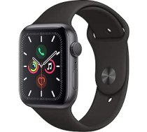 Apple Watch Series 5 44 mm (GPS), alumīnija korpuss, kosmosa pelēks, melna sporta aproce (atjaunota) ANEB07Z53QGVBT