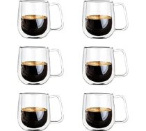 Vicloon Cafissimo Espresso Latte stikla krūzes, kafijas/tējas glāzes ar dubultām sienām, Macchiato krūzīšu komplekta stikls (2 gab.) ANEB071YZKFNLT