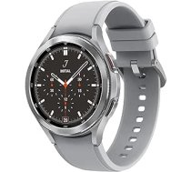 Samsung Galaxy Watch4 Classic, apaļš Bluetooth viedpulkstenis, Wear OS, rotējošs rāmis, fitnesa pulkstenis, fitnesa izsekotājs, 46 mm, sudrabs (ES versija) ANEB09L1KKZDWT