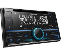 KENWOOD DPX-7300DAB 2 DIN CD automašīnas radio ar DAB+ un Bluetooth brīvroku komplektu (USB, AUX-In, 3 x Pre-Out 2,5 V, Amazon Alexa, skaņas procesors, 4 x 50 W, VAR apgaismojums, DAB+ antena)