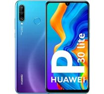 Huawei P30 Lite 128 GB mobilais tālrunis, gaiši zils/purpursarkans, pāvzils, Android 9.0 (Pie) ANEB07R1Y57YFT