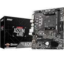 MSI A520M-A PRO mātesplate AMD A520 Socket AM4 micro ATX ANEB08HHMCCXVT