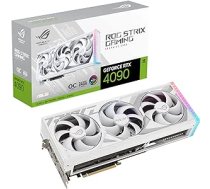 ASUS ROG Strix GeForce RTX 4090 24GB White OC Edition spēļu grafikas karte (NVIDIA DLSS 3, PCIe 4.0, 24GB GDDR6X, HDMI 2.1a, DisplayPort 1.4a, White, -RTX4090-O24G--) ANEB0BPYY5JBBT