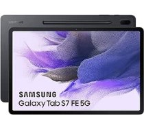 Samsung planšetdators Galaxy Tab S7 FE 12,4 collas ar WiFi un Android operētājsistēmu 128 GB melna spāņu versija ANEB094P37PGBT