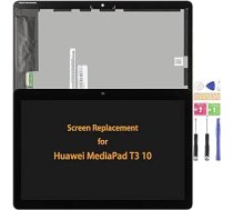 Huawei MediaPad T3 10 LCD displejam AGS-W09 AGS-L09 AGS-L03 skārienekrāna sensora rezerves daļas 9,6 collu ekrāna komplektam (melns bez rāmja) ANEB097JY34LJT