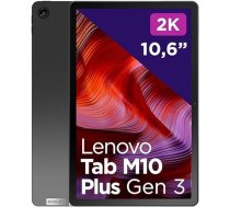 Lenovo Tab M10 Plus (3. paaudzes) planšetdators | 10,6 collu 2K skārienjutīgs displejs | Astoņkodolu | 4 GB RAM | 64 GB SSD | Android 12 | Vētra Pelēks ANEB0C6QMBCSQT