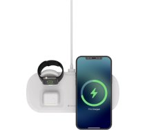 Devia 3 vienā bezvadu lādētājs iPhone | Airpods | Apple Watch 5V | 2A | 15W | + USB-C kabelis | balts BRA010713