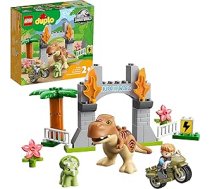 LEGO 10939 Duplo Jurassic Pasaules T-Rex un Triceratops uzliesmojums, dinozauru rotaļlietu komplekts maziem bērniem no 2 gadu vecuma