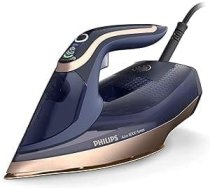 Philips Azur 8000. sērijas tvaika gludeklis — 85 g/min konstants tvaiks, 260 g Turbo Steam Boost, 3000 W, tehnoloģija OptimalTEMP, SteamGlide Elite gludeklis, tumši zils (DST8050/20)
