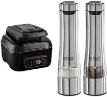 Komplekts: Russell Hobbs SatisFry 26520-56 Hot Air Fryer XL 5,5 L Multi [AirFryer & Grill & Multi-Cooker] & Russell Hobbs sāls un piparu dzirnaviņas elektriskā [komplektā no 2] 23460-56