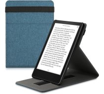 kwmobile futrālis saderīgs ar Amazon Kindle Paperwhite (11. paaudze — 2021. gads) - Statīvs ar siksnu - e-lasītāja aizsargvāciņš - benzīna zils