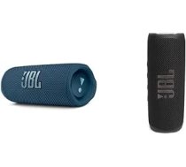JBL Flip 6 Bluetooth Box zilā krāsā un Flip 6 Bluetooth Box melnā krāsā — ūdensizturīgs pārnēsājams skaļrunis ar divvirzienu skaļruņu sistēmu — līdz 12 stundām bezvadu mūzikas atskaņošanas ANEB09Y966R5LT