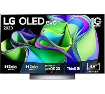 LG OLED48C37LA televizors 121 cm (48 collu) OLED evo televizors (viedtelevizors, filmu veidotāja režīms, 120 Hz), modeļa gads 2023. ANEB009LYC01IT